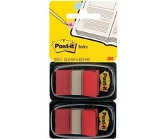 Post-it indeksavimo puslapis 680- R2ES, raudona, 2 x 50 vnt (3M0832)