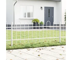 Sodo tvora 4 pcs Balta 6,8 x 0,6 m Miltelinis plienas