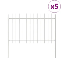 Sodo tvora 5 pcs Balta 8,5 x 0,8 m Miltelinis plienas