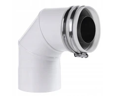 Poujoulat 80/125 adapteris VK (alkūninis) baltas