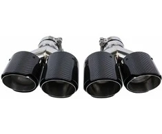 Poujoulat Duslintuvo antgalis 101 mm x 2 įleidimo anga 70 mm anglies pluošto blizgių detalių komplektas