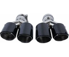 Poujoulat Duslintuvo antgalis 89 mm x 2 įėjimo 76 mm anglies pluošto blizgių detalių komplektas