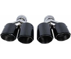 Poujoulat Duslintuvo antgalis 89 mm x 2 įleidimo anga 70 mm anglies pluošto blizgių detalių komplektas