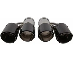 Poujoulat Duslintuvo antgalis 89 mm x 2 įėjimo 76 mm anglies pluošto blizgių detalių komplektas