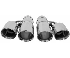 Poujoulat Duslintuvo antgalis 89 mm x 2 įėjimas 76 mm poliruotas komplektas