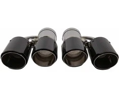 Poujoulat Duslintuvo antgalis 89 mm x 2 įleidimo anga 70 mm anglies pluošto blizgių detalių komplektas