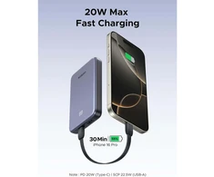 Ugreen PB507 10000 mAh USB-C PD 20W pilka