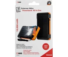 Powerbank 2GO Powerbank awaryjny 10000mAh Solar i ręczna kroviklis.
