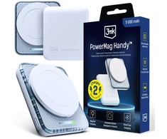 3mk PowerMag Handy 5000 mAh 22.5W MagSafe balta