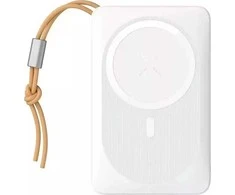 Išorinė baterija POWER BANK VEGER (VP1151) 10000mAh su belaidžiu įkrovikliu (Magsafe 15W) balta