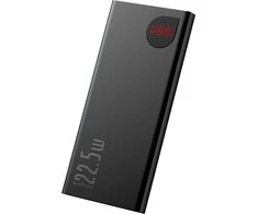 LiPo išorinis akumuliatorius (Powerbank) 10000mAh 22.5W PD3.0 QC3.0 AFC USB + USB-C Adaman juodas BASEUS