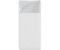 LiPo išorinis akumuliatorius (Powerbank) 10000mAh 15W 5V 3A 2xUSB + USB C Bipow baltas BASEUS