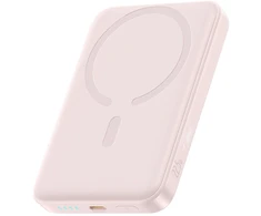 Baseus indukcinė išorinė baterija 10000mAh 22.5W MagSafe su USB-C kabeliu 20V/3A 0.3m - rožinė
