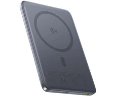 Powerbank Baseus PicoGo AM41 Ultra-Slim 10000mAh 27W Qi2 suderinamas su MagSafe su juodu USB-C kabeliu pintu 30cm - pilkas