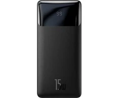 Baseus Bipow maitinimo blokas su ekranu 10000mAh 15W (Overseas Edition) (Juodas)