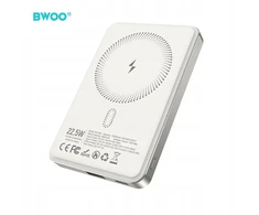 BWOO P82 BO 10000mah 15w belaidžio įkrovimo išorinė baterija su pilku žibintuvėliu