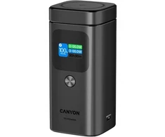 CANYON Qi2 magnetic power bank OnPower 150 15000mAh Aliuminio Dark pilkas