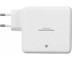 USB-C sieninis įkroviklis DELTACO su integruota išorine baterija ir GaN technologija, 9600 mAh, baltas / PB-Q1004 / 1902435