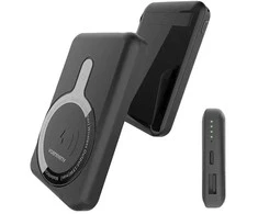Belaidė nešiojama baterija „Denmen PD+ MagSafe 10000mAh 15W“, juoda