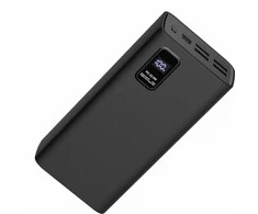 Išorinė baterija POWER BANK Platinet 30000mAh (4xUSB; 1xType-C; QC3.0 22,5W) juoda