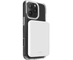 Powerbank Puro Mag Plus 5000mAh 20W Qi2 suderinamas su MagSafe 1x USB-C Power Delivery - baltos spalvos