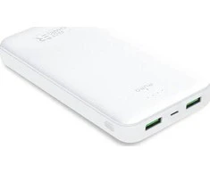 PURO Baltas Fast Charger Power Bank - Maitinimo bankas išmaniesiems telefonams ir planšetiniams kompiuteriams 20000 mAh, 2xUSB-A + 1xUSB-C (baltas)