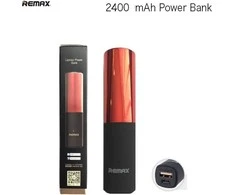Ausinės Powerbank Remax Power Bank Remax LipMax 2400mAh - Lūpdažis, Raudonas