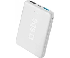 Powerbank SBS 5000 mAh kišenė 2xUSB balta #