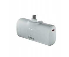 SBS EcoPower 5000 mAh 10W išorinė baterija su integruotu USB-C prievadu – pilka