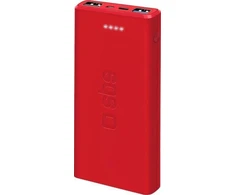 SBS greito įkrovimo išorinė baterija. 10 000 mAh. Raudona.