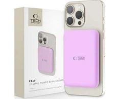 Tech-Protect LifeMag MagSafe PB10 5000mAh Power Bank – rožinės spalvos