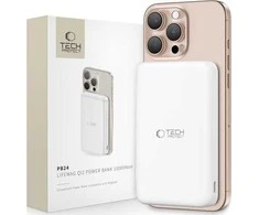 Išorinė baterija „Tech-Protect PB24 LifeMag QI2 MagSafe 10000 mAh“ – baltos spalvos