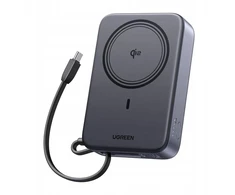 Magnetinis powerbankas 20000 mAh Ugreen PB567, USB + USB-C, Qi2 15W (pilka)
