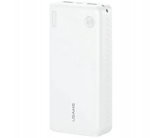 USAMS PB83 išorinė baterija 2xUSB-A 1xUSB-C 20000mAh baltas
