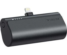 Išorinė baterija POWER BANK VEGER PlugOn (W0556P) type-C 5000mAh (20W) juoda