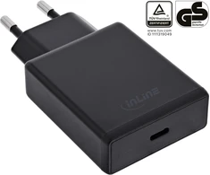 PowerNeed InLine® USB įkroviklis Maitinimo šaltinis Įkroviklis, Vienas USB-C, PD, AVS, 65W, juodas