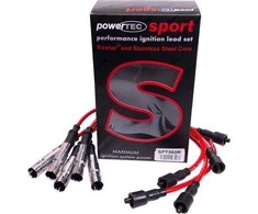 Powertec uždegimo laidai AUDI 80 100 A6 A8 VW PASSAT 2.4 2.6 2.8L 90-00 Raudona