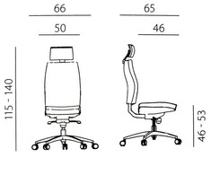 Powerton Biuro kėdė Jana ergonomiška biuro kėdė, juoda
