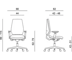 Powerton Biuro kėdė Sima ergonomiška biuro kėdė