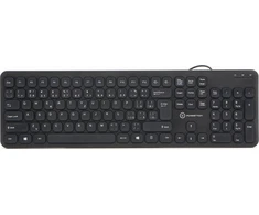 Powerton LIFE SLIM Klaviatūra su laidu (USB) CZ/SK, juoda