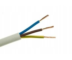 Nkt Spoka Akcyjna Pozostali OMY Żo gyvenamųjų namų kabelis 3x1.5mm2 300/300V balta spirale 100m