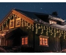 PR 60 LED girlianda, varvekliai, šiltai balta šviesa + blykstė