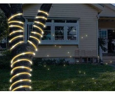 PR Dekoratyvinė virvelė 100 LED su blizgučiais, auksine, šiltai balta šviesa