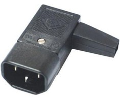 „PremiumCord“ maitinimo kabelio jungtis, 230 V IEC C14 kištukas, kampinis (cs220 / m90)