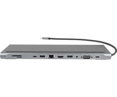PremiumCord MST USB-C viso dydžio prijungimo stotis, tinkanti nešiojamam kompiuteriui