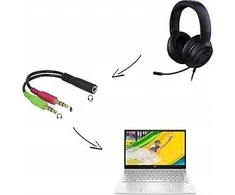 PremiumCord PREMIUMCORD Adaptér 4pólový jack3,5mm pro sluchátka a mikrofon, 30cm