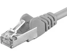 PremiumCord PREMUMCORD Lopšys CAT.6 F / UTP kabelis, RJ45 -RJ45, AWG 26 3m pilka