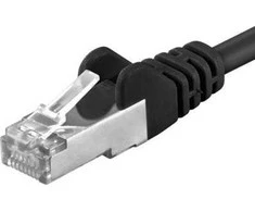 PremiumCord PREMIUMCORD Patch kabelis CAT6a S-FTP, RJ45-RJ45, AWG 26/7 7m juodas
