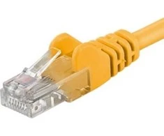PREMIUMCORD Patch kabelis UTP RJ45-RJ45 CAT5e 15m geltonas