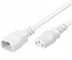 PREMIUMCORD Prailginimo laido maitinimo tinklas 230V, C13-C14, baltas 2m